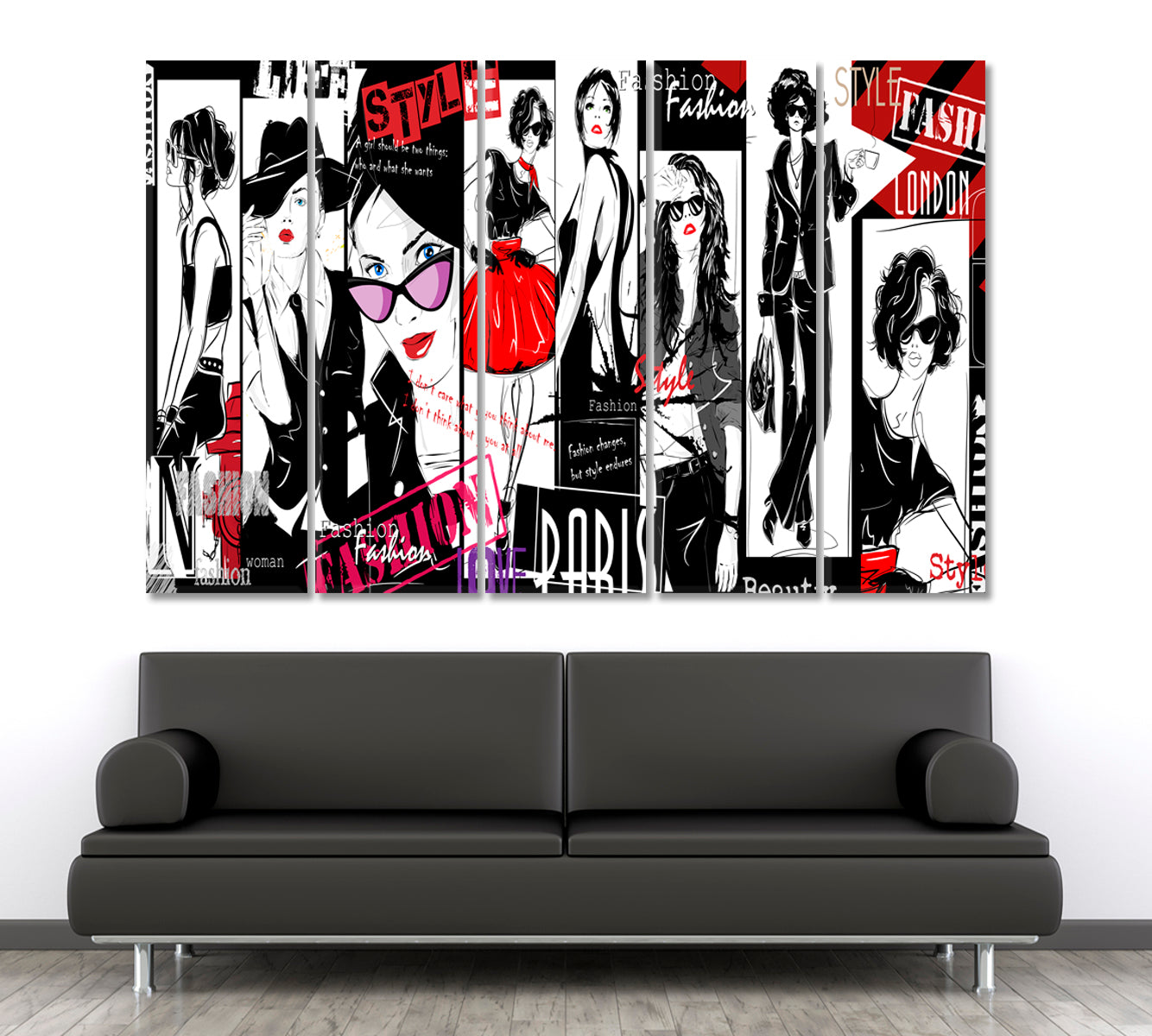 Fashion Girls Style Collage Trendy Poster Beauty Salon Artwork Prints Artesty   