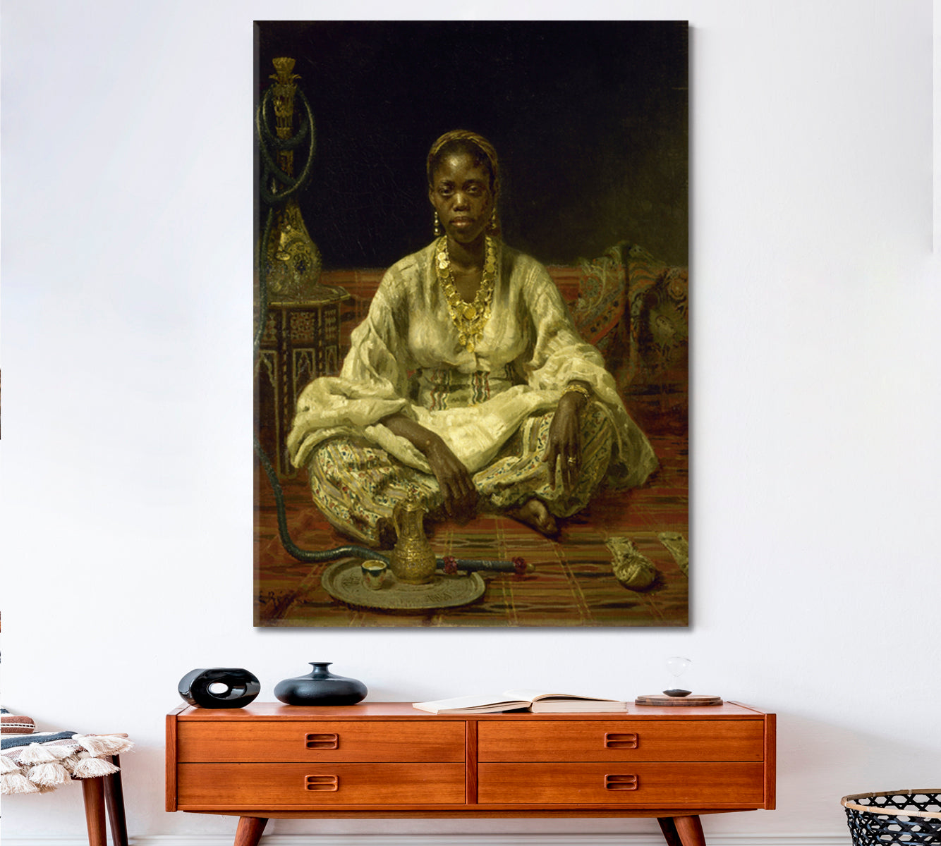 Traditional Afro Black Woman With Hookah by Ilya Repin Poster Reproduction Fine Art Artesty   