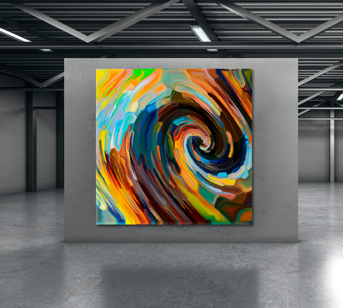 VORTEX INTERWEAVING FLOW Unique Abstract Art - Square Panel 2 Contemporary Art Artesty 1 Panel 12"x12" 