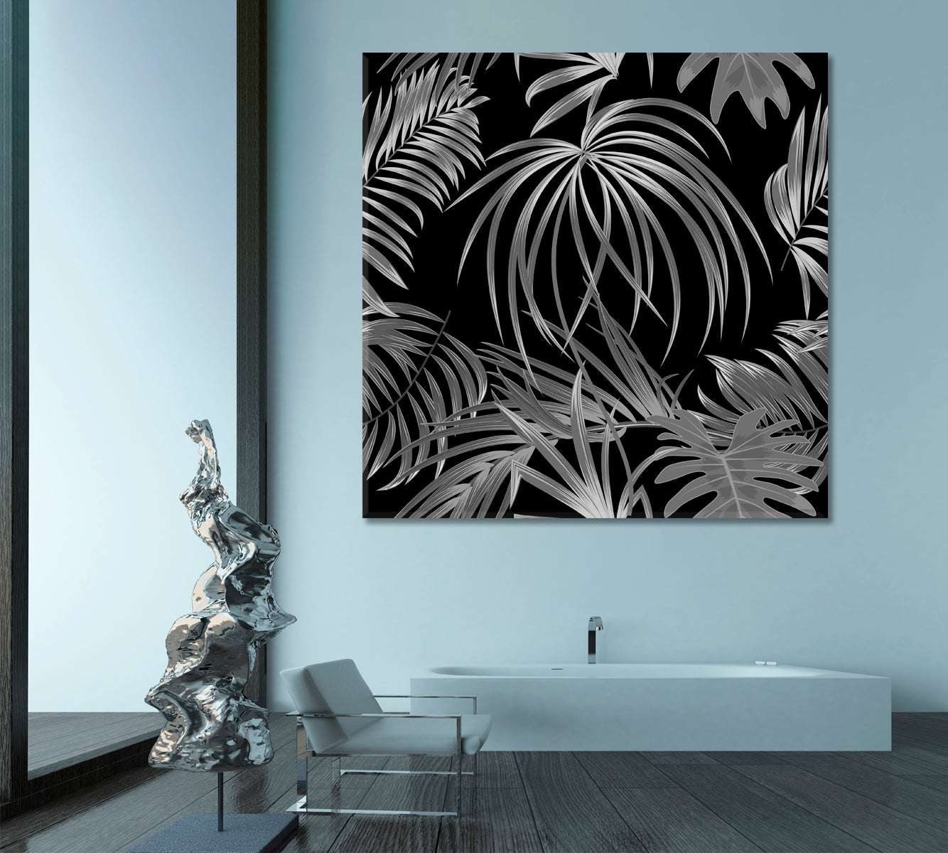 Tropical Jungle Palm Leaves Abstract Poster Tropical, Exotic Art Print Artesty   