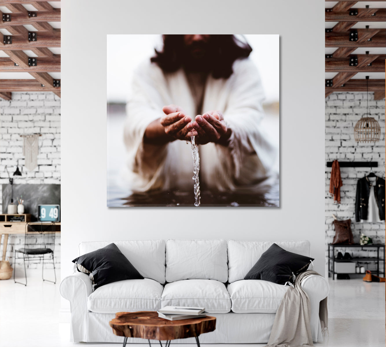 Jesus Christ Beautiful  Art - Square Panel Religious Modern Art Artesty   