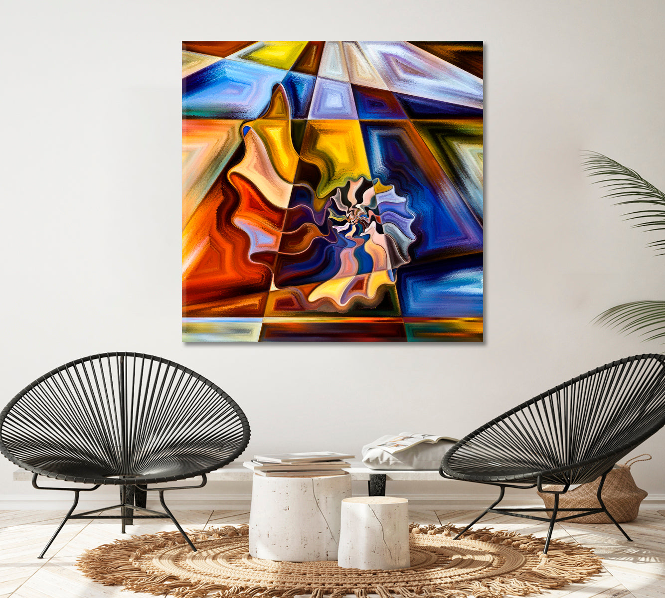 GEOMETRIC ABSTRACT VARIETY Seashell Forms Contemporary Abstraction - S Contemporary Art Artesty   