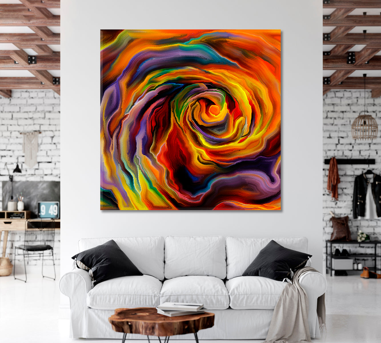 FORMS Magical Abstract Vivid Whirlpool - Square Panel Contemporary Art Artesty   