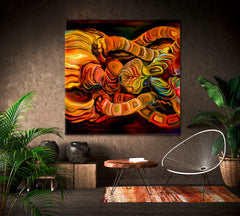 LIFE INSIDE Abstract Forms - Square Panel Abstract Art Print Artesty   