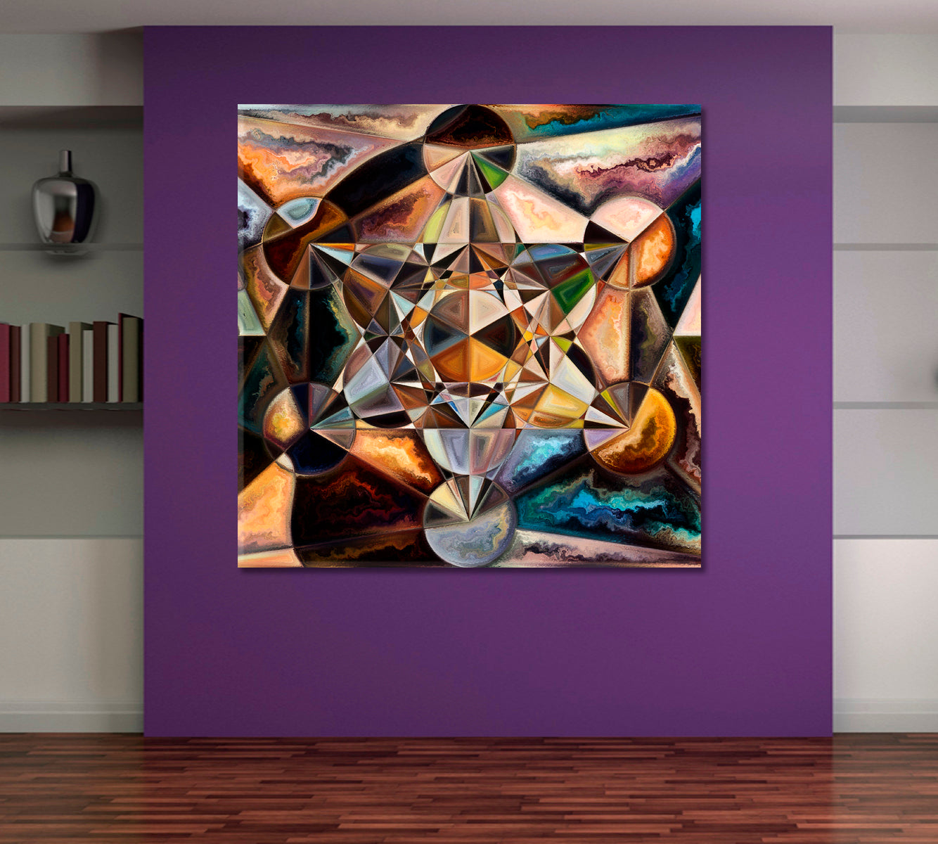 ABSTRACT GEOMETRIC FORMS Eye Catching Patterns - Square Panel Contemporary Art Artesty   
