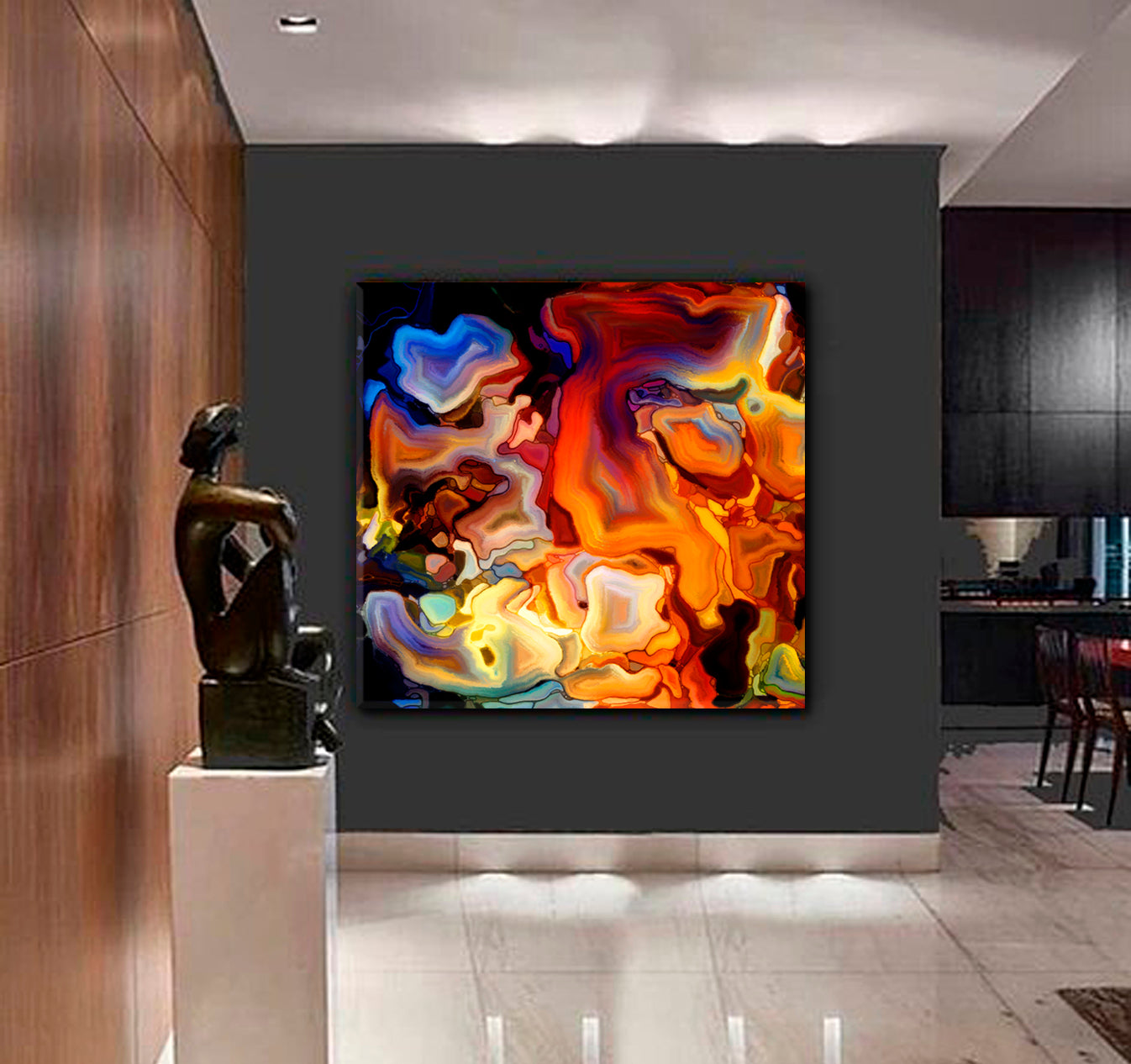 ABSTRACT Trendy Contemporary Art - Square Panel Contemporary Art Artesty   