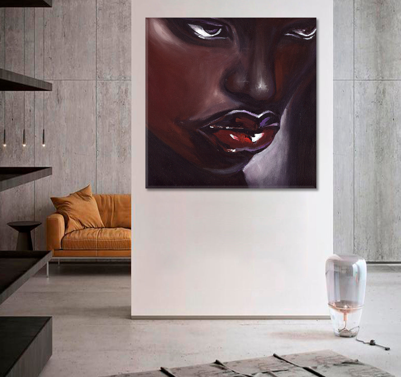 MAGIC DREAM Stunning Beauty African Women Trendy Unique Afrocentric Art - Square Panel African Style Canvas Print Artesty   