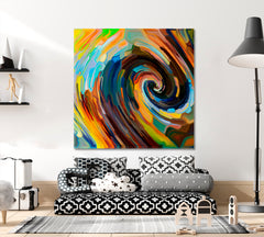 VORTEX INTERWEAVING FLOW Unique Abstract Art - Square Panel 2 Contemporary Art Artesty   