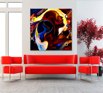 Interplay Square Panel Surreal Fantasy Large Art Print Décor Artesty   