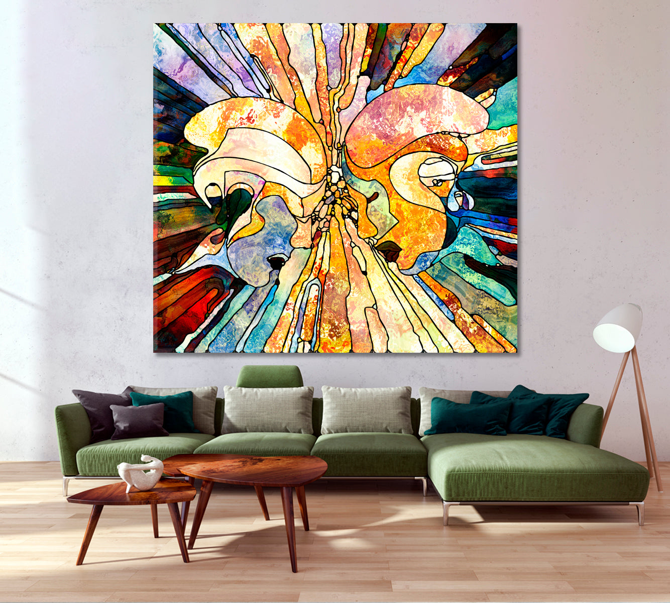 STATE OF FLUX Abstract Consciousness - Square Panel Abstract Art Print Artesty   