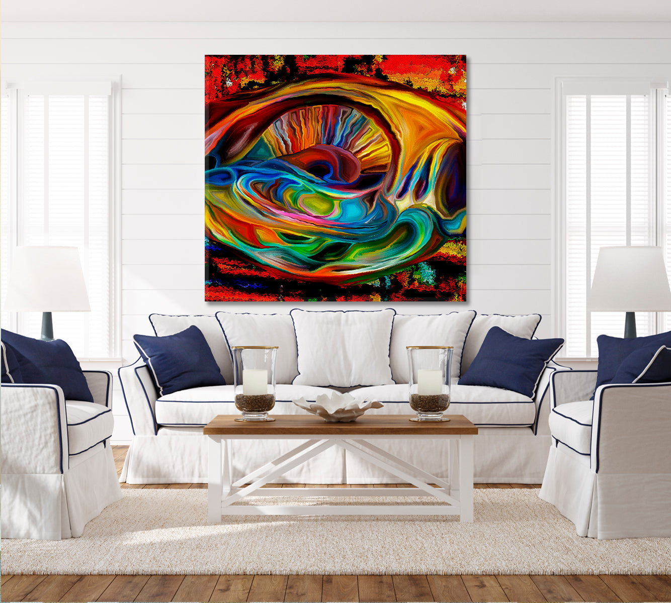 SHELL Abstract Art Forms and Nature - Square Panel Abstract Art Print Artesty   
