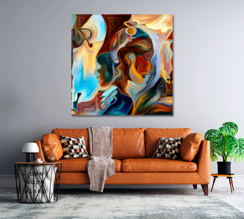 Wish Abstract Modern Canvas Print Wall Art - Artesty.com