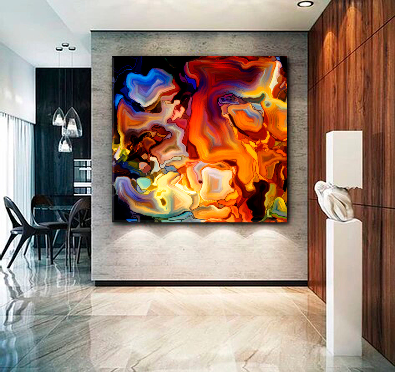 ABSTRACT Trendy Contemporary Art - Square Panel Contemporary Art Artesty   