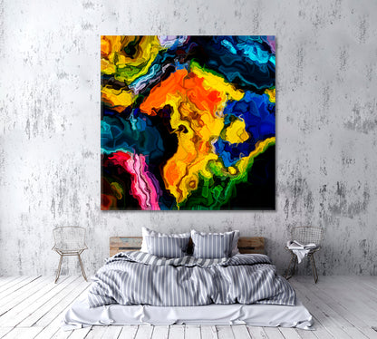 FLUID LINES  Abstract Art - Square Panel Contemporary Art Artesty   