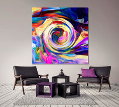 SWIRL Colors And Shapes - Square Panel Contemporary Art Artesty   