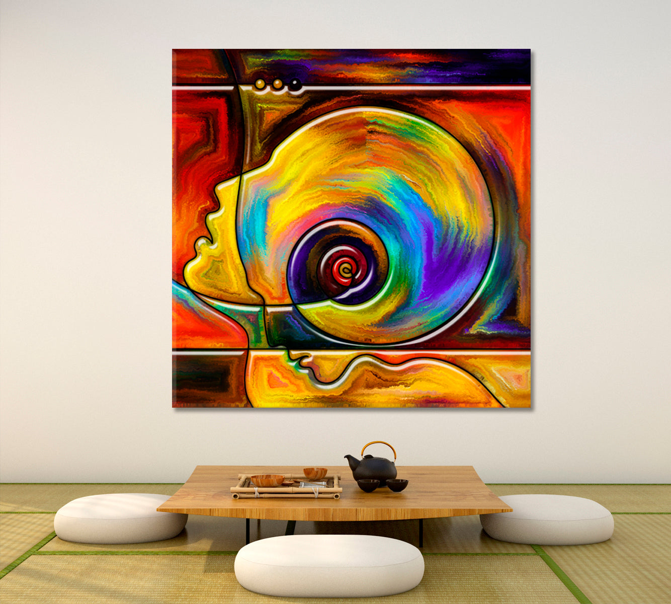 Deep Mind  Square Panel Abstract Art Print Artesty   