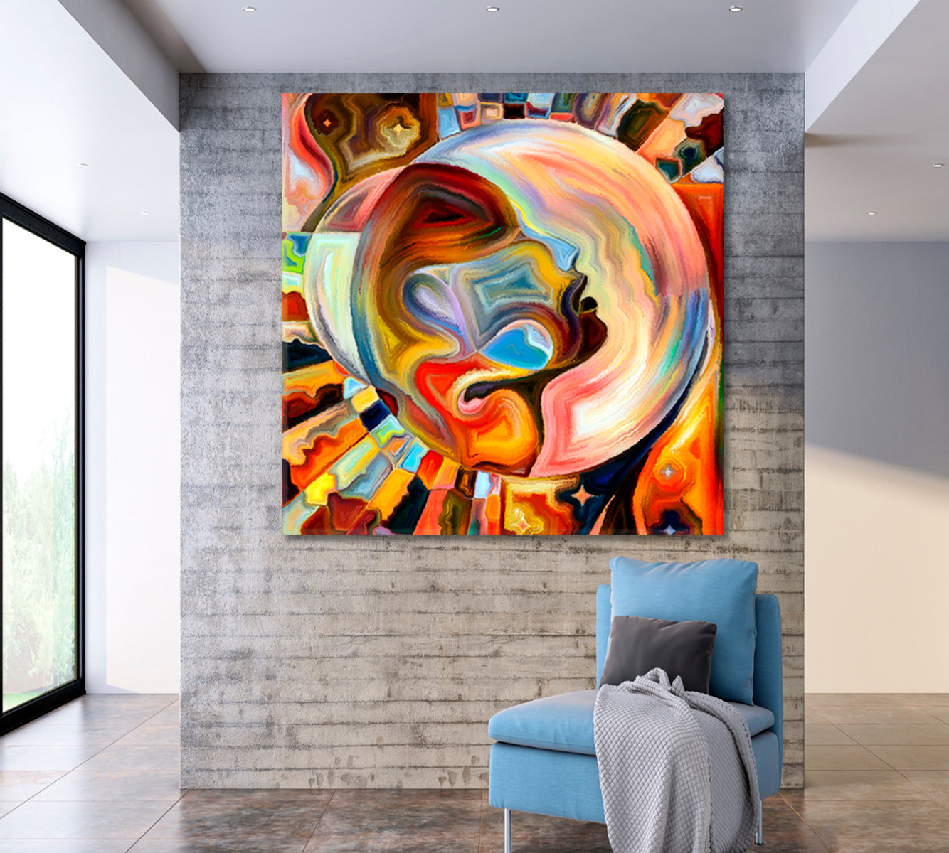 Internal Reality Square Panel Surreal Fantasy Large Art Print Décor Artesty   