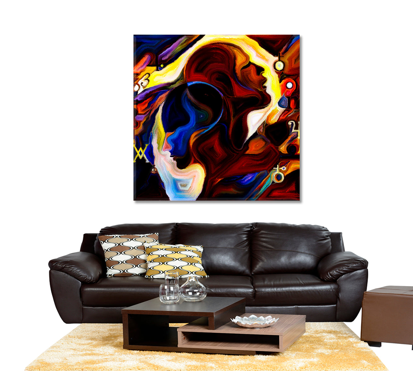 Interplay Square Panel Surreal Fantasy Large Art Print Décor Artesty 1 Panel 12"x12" 