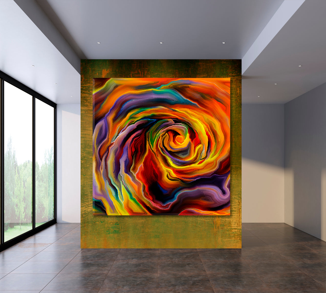 FORMS Magical Abstract Vivid Whirlpool - Square Panel Contemporary Art Artesty   