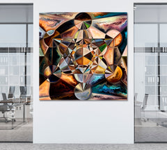 ABSTRACT GEOMETRIC FORMS Eye Catching Patterns - Square Panel Contemporary Art Artesty   