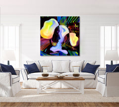 Jesus to a Child Square Panel Abstract Art Print Artesty   