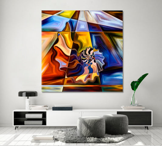 GEOMETRIC ABSTRACT VARIETY Seashell Forms Contemporary Abstraction - S Contemporary Art Artesty   