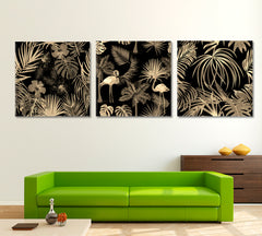 Tropical Jungle Palm Leaves Floral Abstract Posters Set Tropical, Exotic Art Print Artesty   