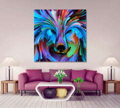 Shapes and Colors in the Animal World Square Panel Animals Canvas Print Artesty 1 Panel 12"x12" 