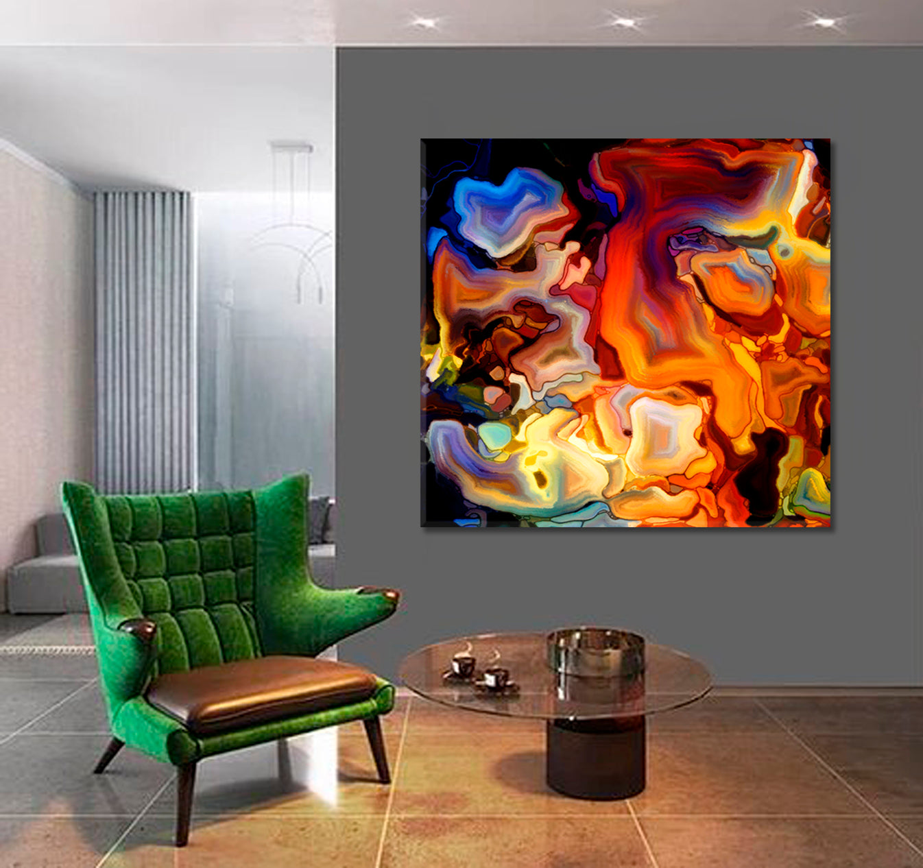 ABSTRACT Trendy Contemporary Art - Square Panel Contemporary Art Artesty   