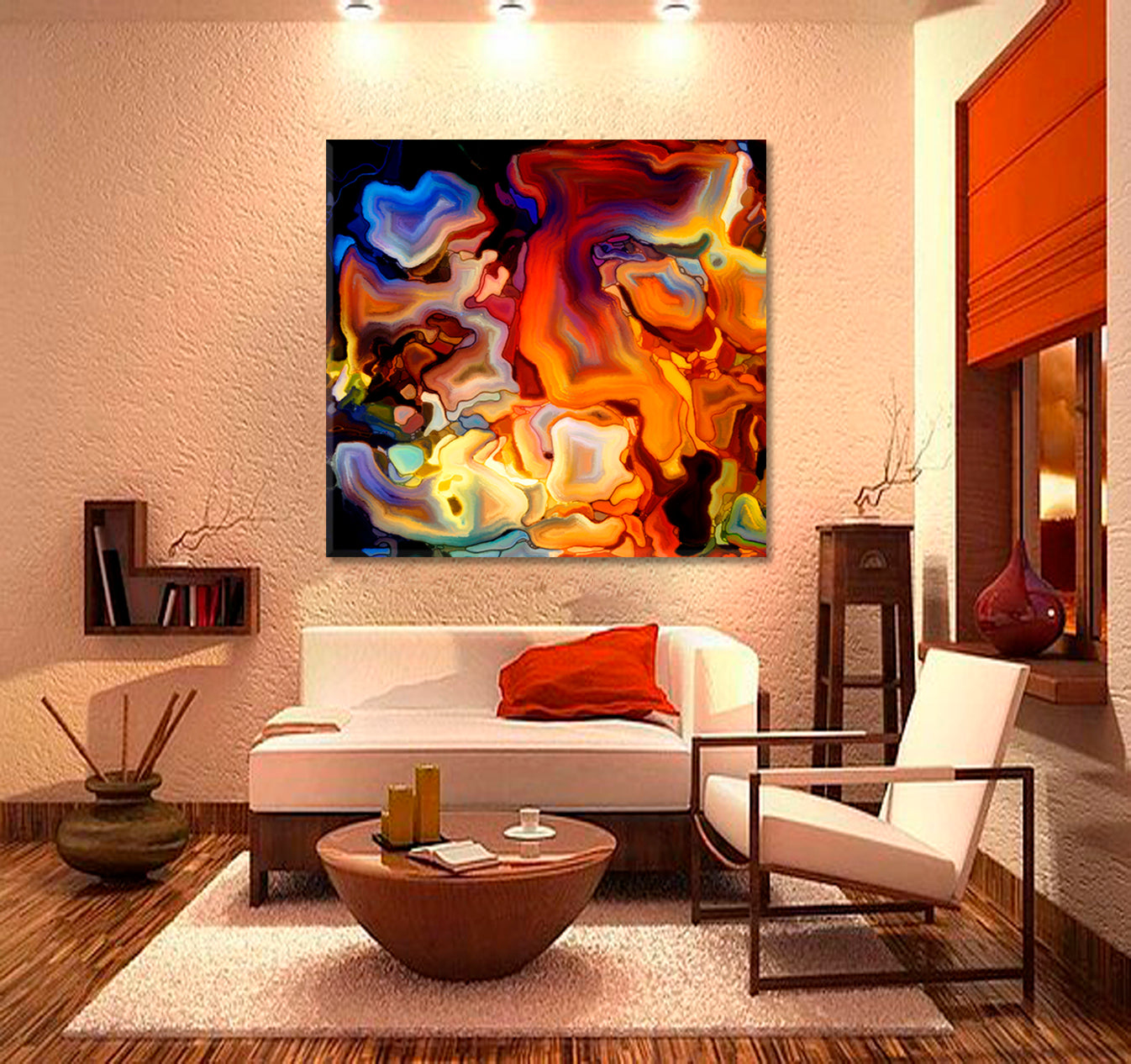 ABSTRACT Trendy Contemporary Art - Square Panel Contemporary Art Artesty   