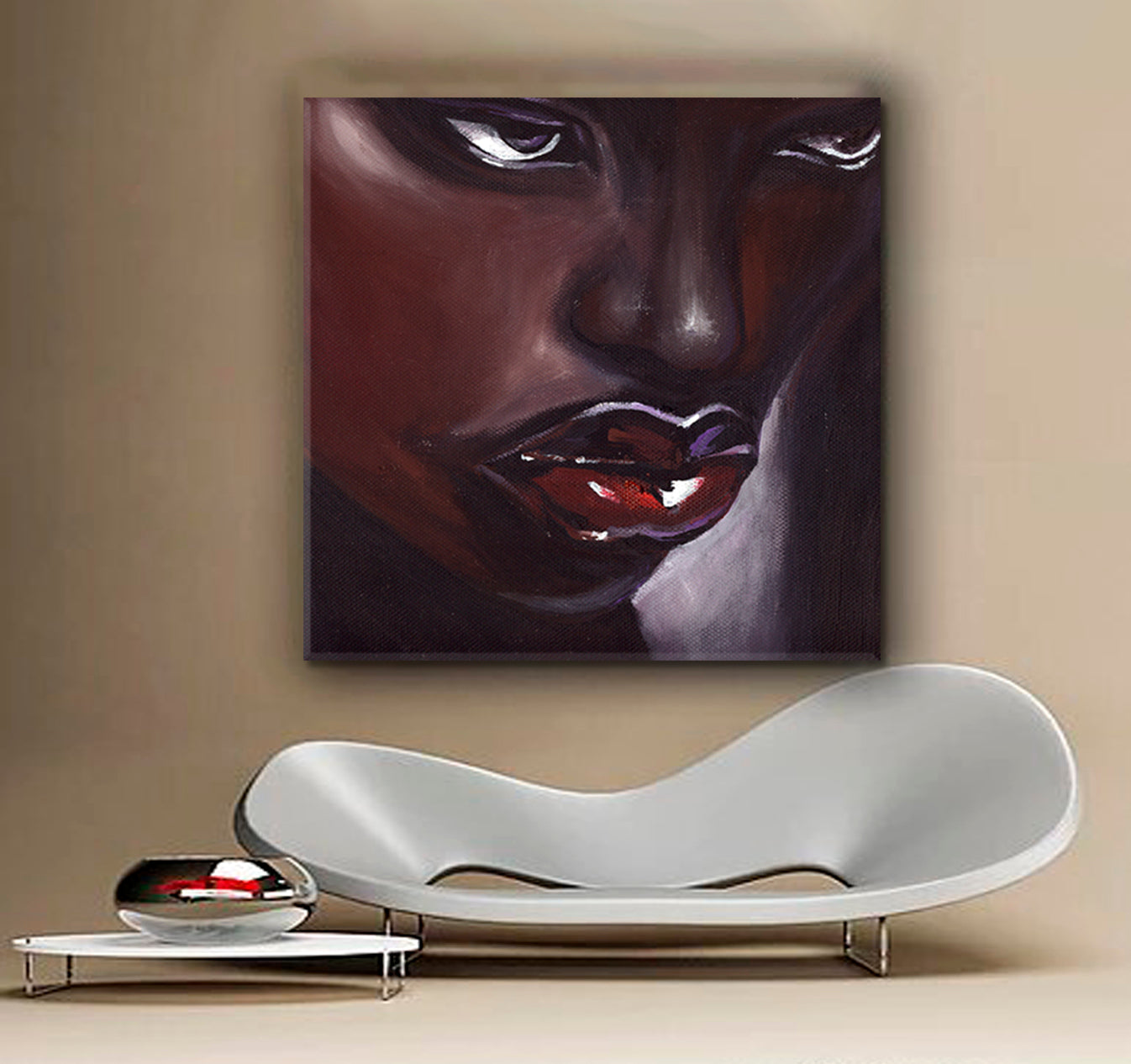 MAGIC DREAM Stunning Beauty African Women Trendy Unique Afrocentric Art - Square Panel African Style Canvas Print Artesty   