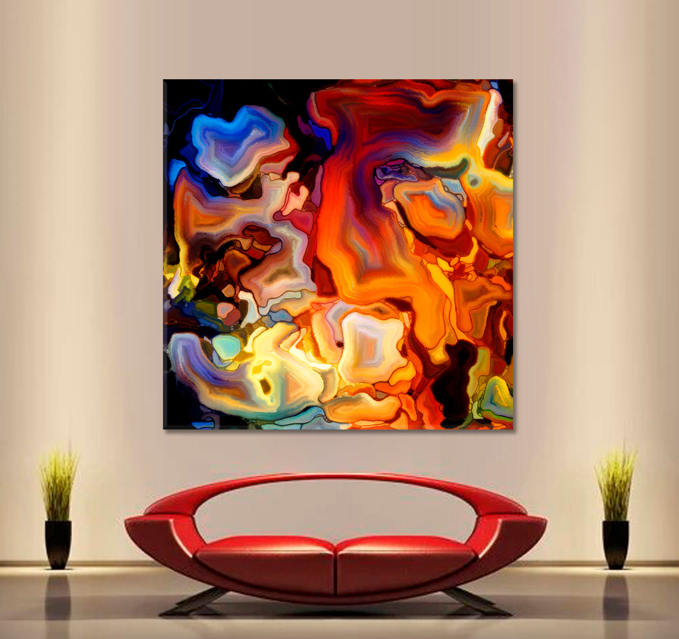 ABSTRACT Trendy Contemporary Art - Square Panel Contemporary Art Artesty   