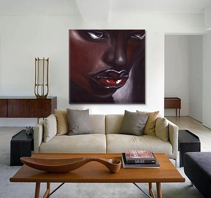 MAGIC DREAM Stunning Beauty African Women Trendy Unique Afrocentric Art - Square Panel African Style Canvas Print Artesty   