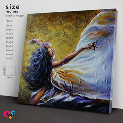 YOU ARE THE WIND FOR MY WINGS  Beautiful Woman Fine Art - Square Panel Fine Art Artesty   