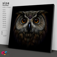 Owl Portrait Animals Canvas Print Artesty   