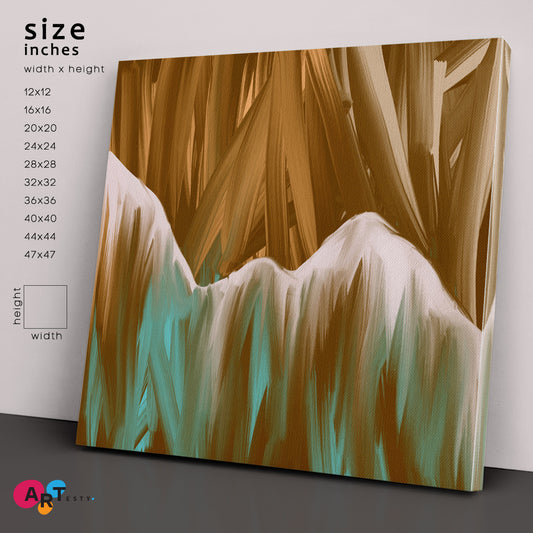 Brown Mint Mount Landscape Abstract Modern Art Abstract Art Print Artesty   