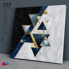 Abstract Geometric Art Marble Stone Effect Luxury Style Swirls of Marble Canvas Print - Square Contemporary Art Artesty   
