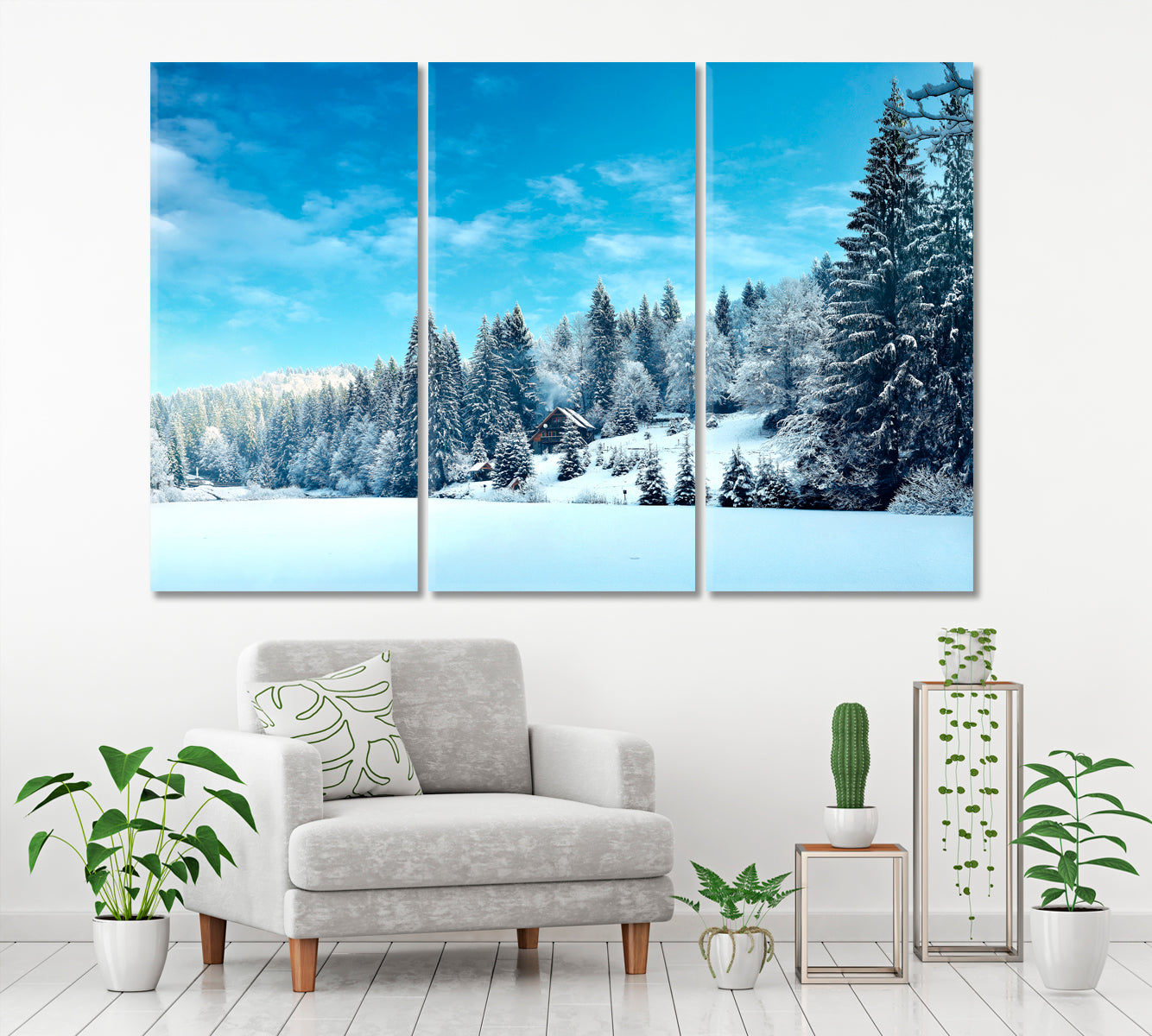 FABULOUS WINTER Snowy Mountain Forest Landscape Poster Scenery Landcape Artesty   