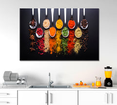 Spices And Condiments Poster Restaurant Modern Wall Art Artesty 1 panel 24" x 16" 