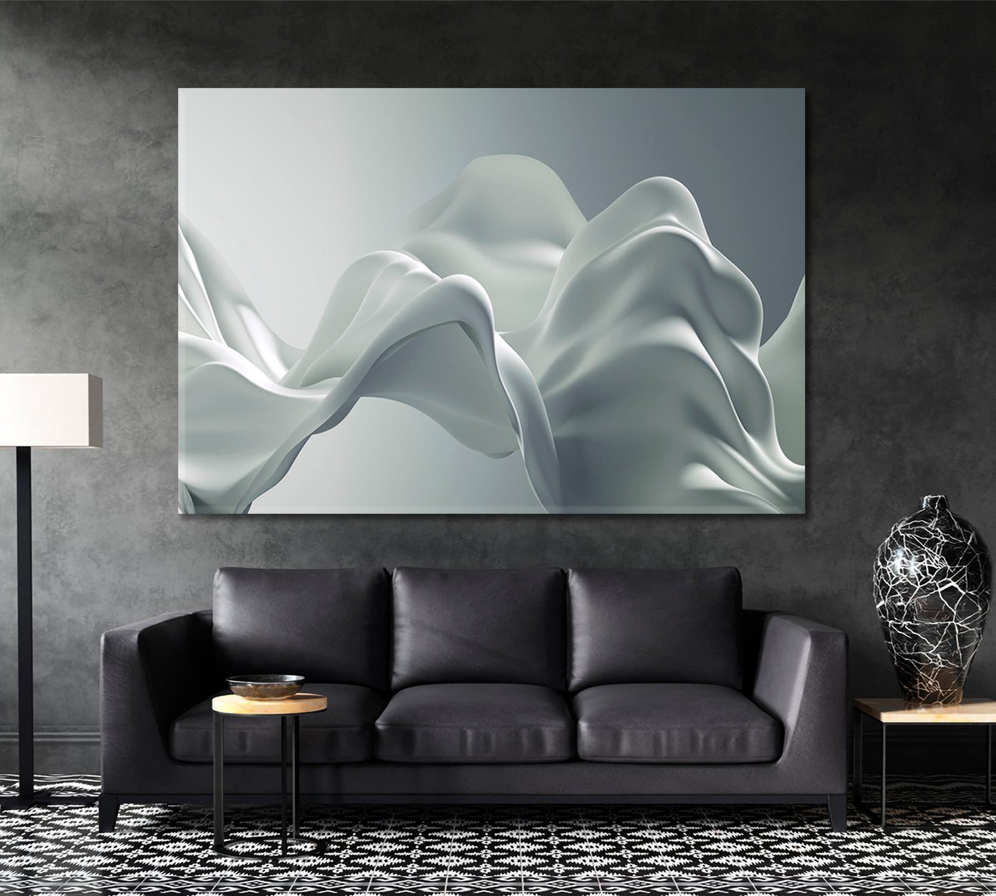 SILK Light Gray Beautiful Luxury Elegant Splash 3d Effect Poster Abstract Art Print Artesty   