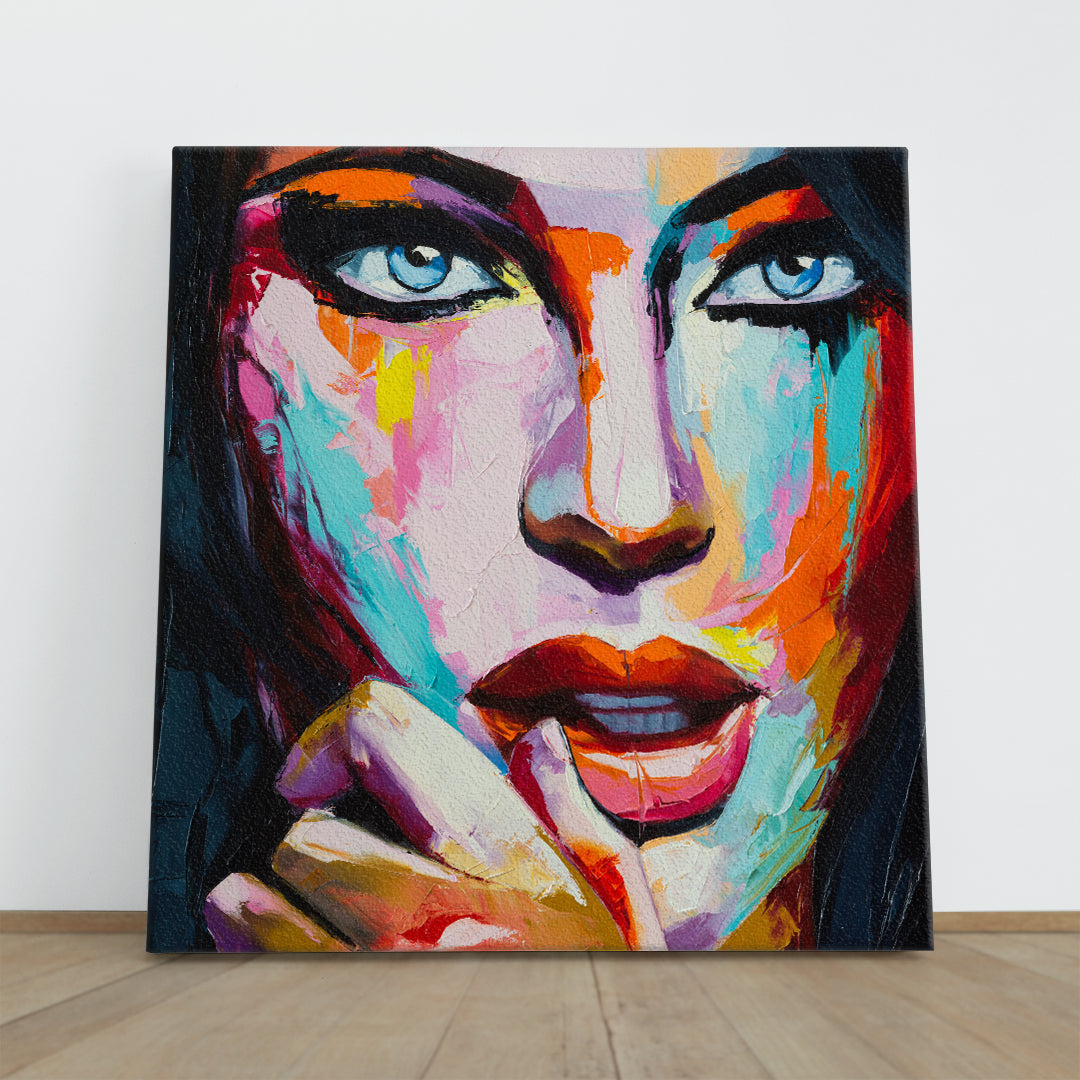 MIX OF FEELINGS  Beautiful Woman Inspired by History Myths Legends Human Emotions -  Square Panel People Portrait Wall Hangings Artesty   