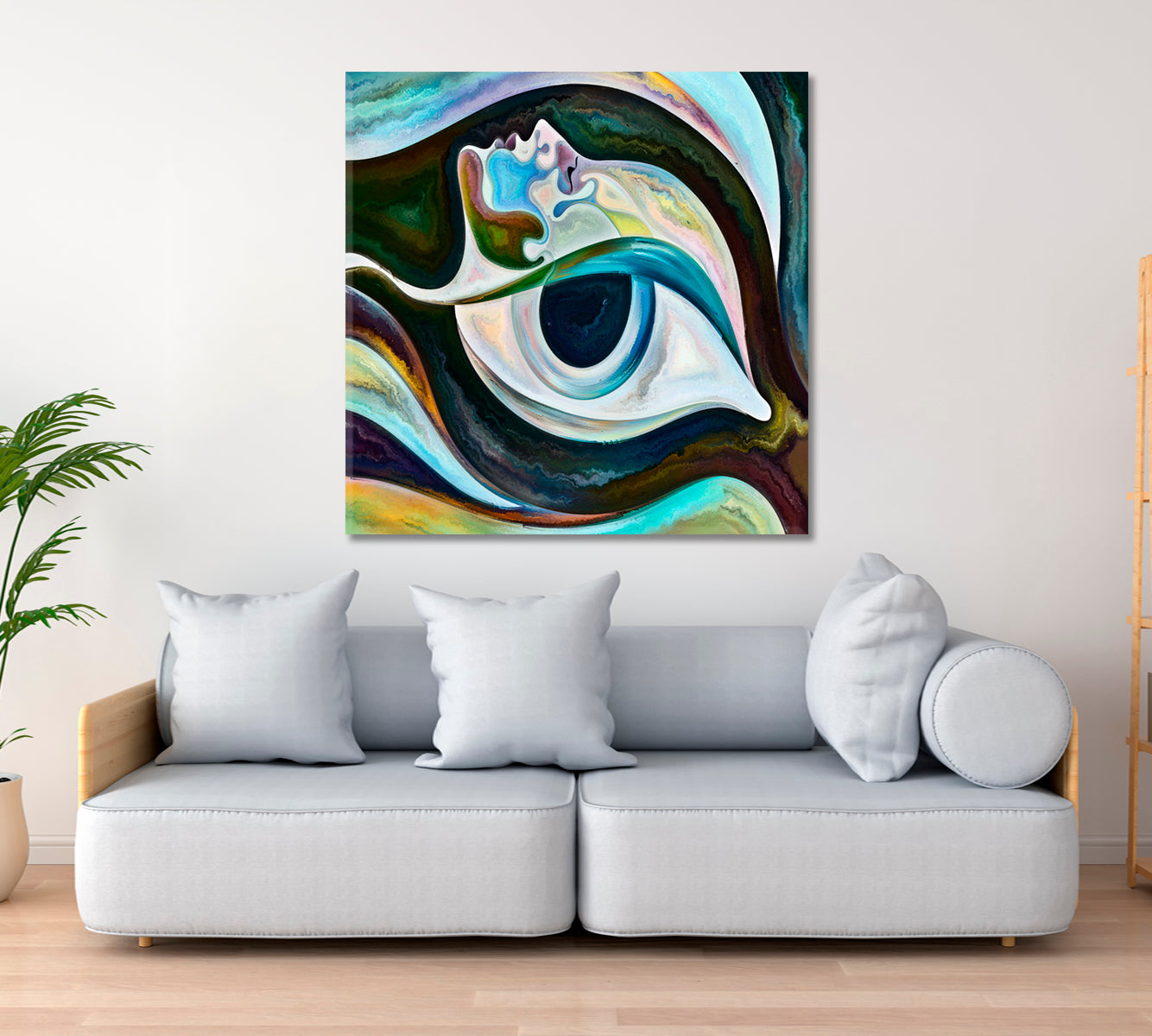 EVIL EYE Vibrant Patterns Contemporary Art - Square Panel Contemporary Art Artesty   