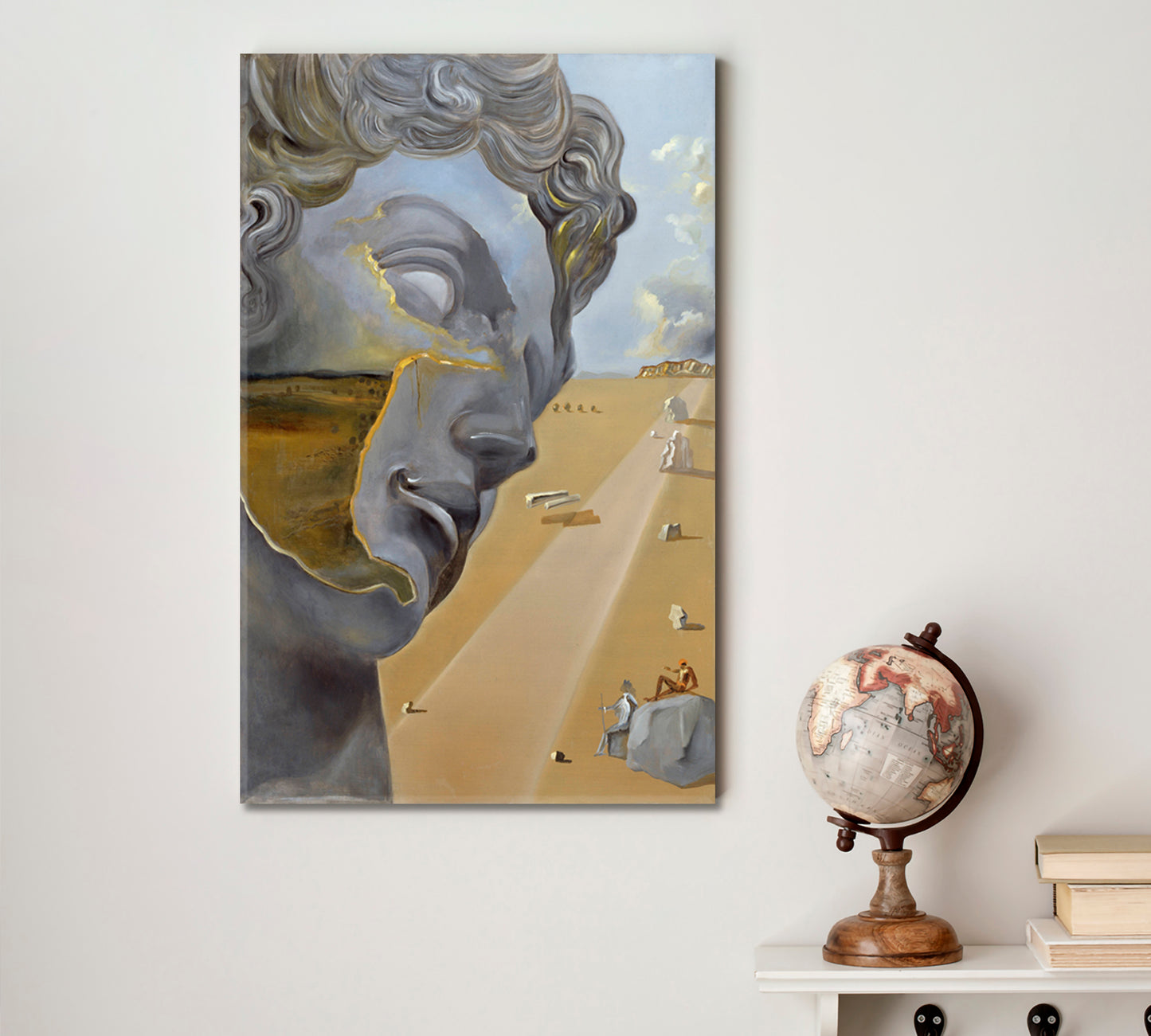 The Head of Giuliano di Medici Surrealistic Salvador Dali Style Poster Surreal Fantasy Large Art Print Décor Artesty   