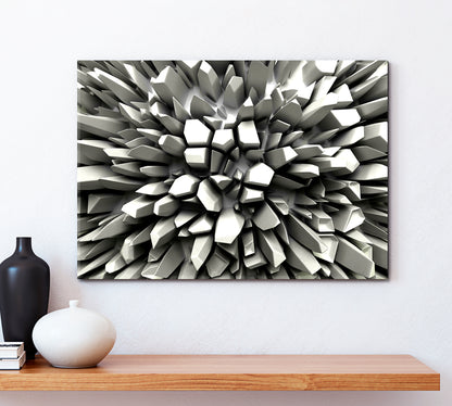 Abstract Three-dimension Crystallized Rays 3D Effect Shapes Poster Abstract Art Print Artesty   