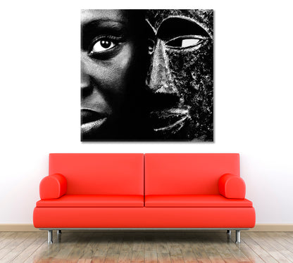 Black Mask African Beauty Contemporary Fine Art Abstract Art Print Artesty   