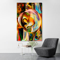 Universe and Colorful Patterns 1 panel Abstract Art Print Artesty   