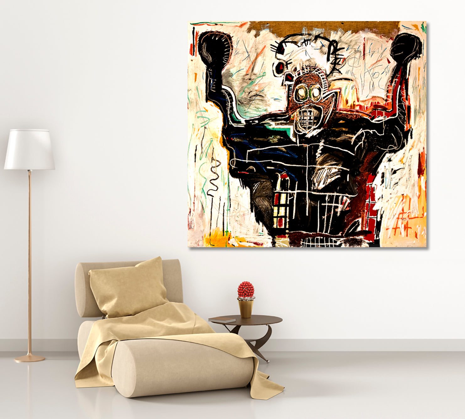 Untitled Boxer Jean Michel Basquiat Style Re-Creation Contemporary Art Artesty   