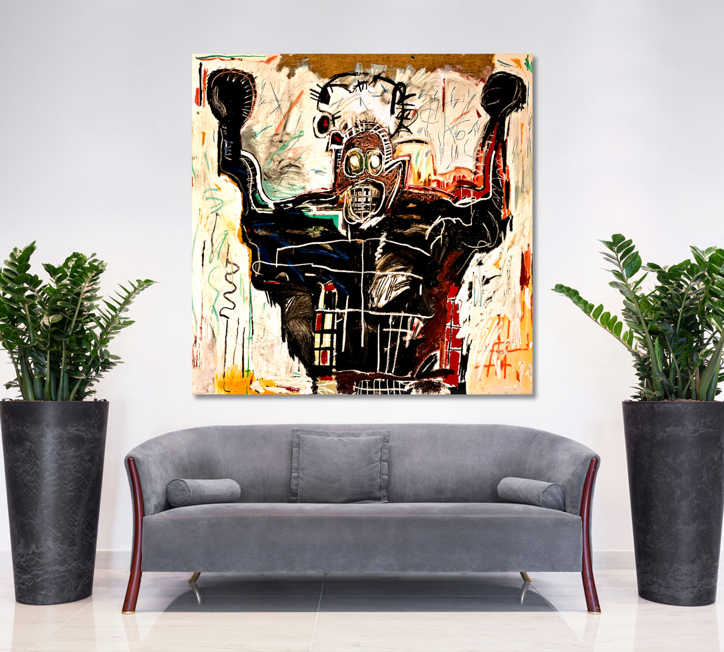 Untitled Boxer Jean Michel Basquiat Style Re-Creation Contemporary Art Artesty   