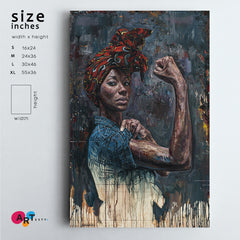 BLACK LIVES MATTER Beautiful Strong African Women Powerful - Vertical African Style Canvas Print Artesty   