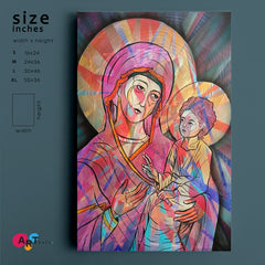 CONTEMPORARY Cubist Virgin Mary and Child Religious Modern Art Artesty   